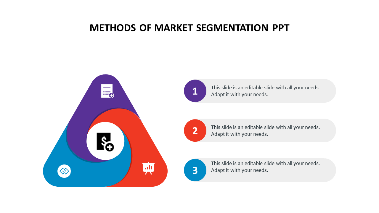 Best Methods Of Market Segmentation PPT Triangle Model